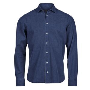 Tee Jays Mens Denim Long-Sleeved Shirt / Blue Denim
